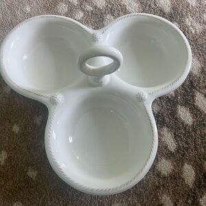 Juliska Triple Bowl Server in whitewash